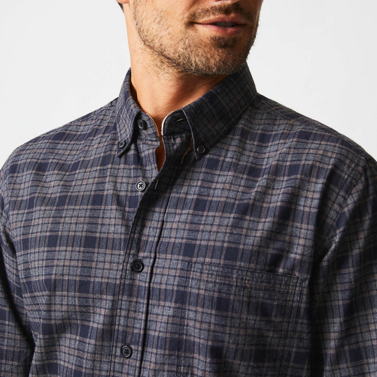 Billy Reid - Plaid Tuscumbia Shirt bd - Brown / Black