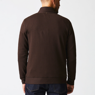 Billy Reid - Quilted Half Zip - Chocolate