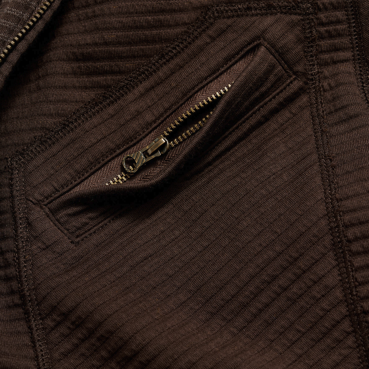 Billy Reid - Quilted Half Zip - Chocolate