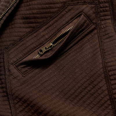 Billy Reid - Quilted Half Zip - Chocolate