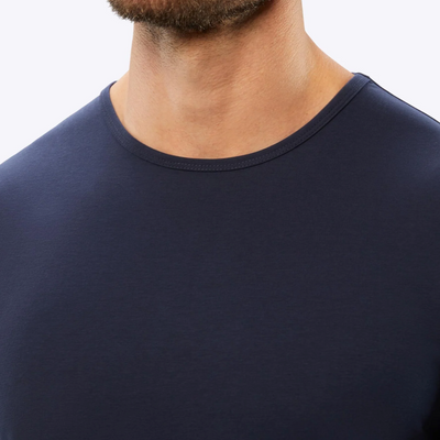 Cuts - Long Sleeve Curve-Hem Crew - Pacific Blue