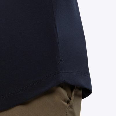 Cuts - Long Sleeve Curve-Hem Crew - Pacific Blue