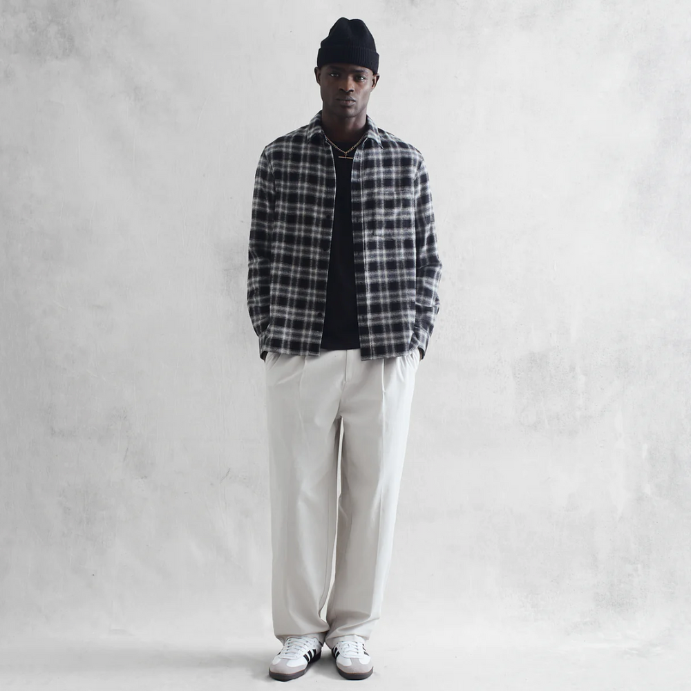 Wax London - Flannel Check Shelley Shirt - Black / White