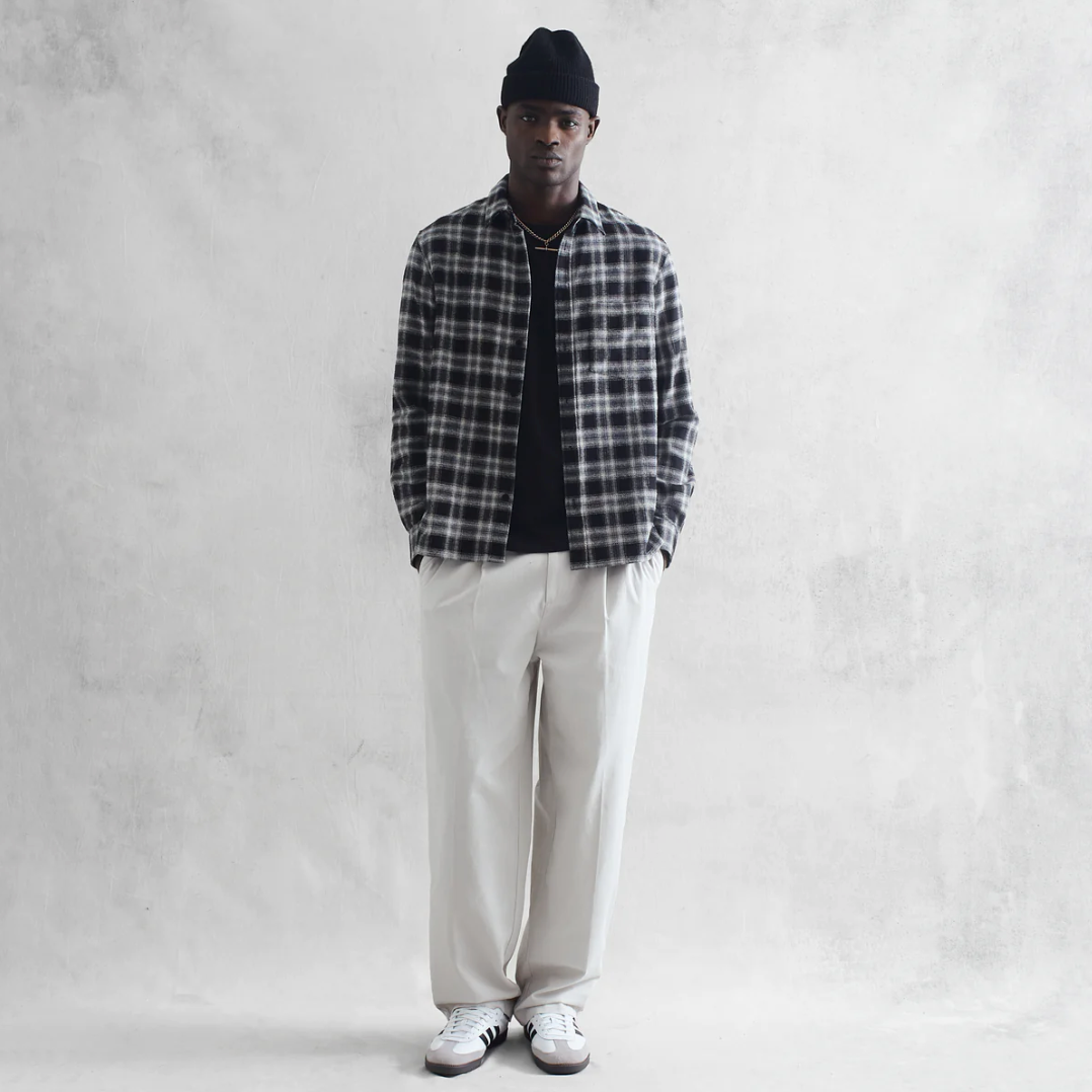Wax London - Flannel Check Shelley Shirt - Black / White
