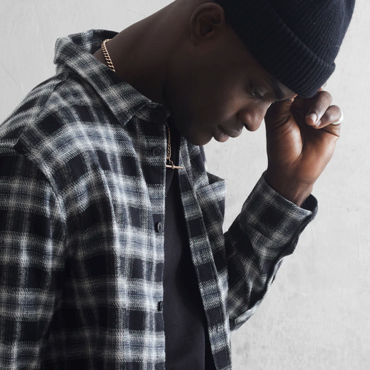 Wax London - Flannel Check Shelley Shirt - Black / White