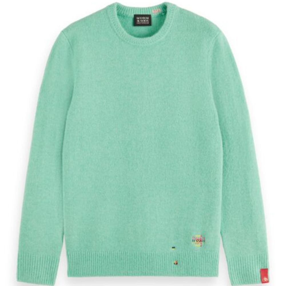 Scotch & Soda - Regular Fit Softy-Knit Melange Sweater - Absinthe