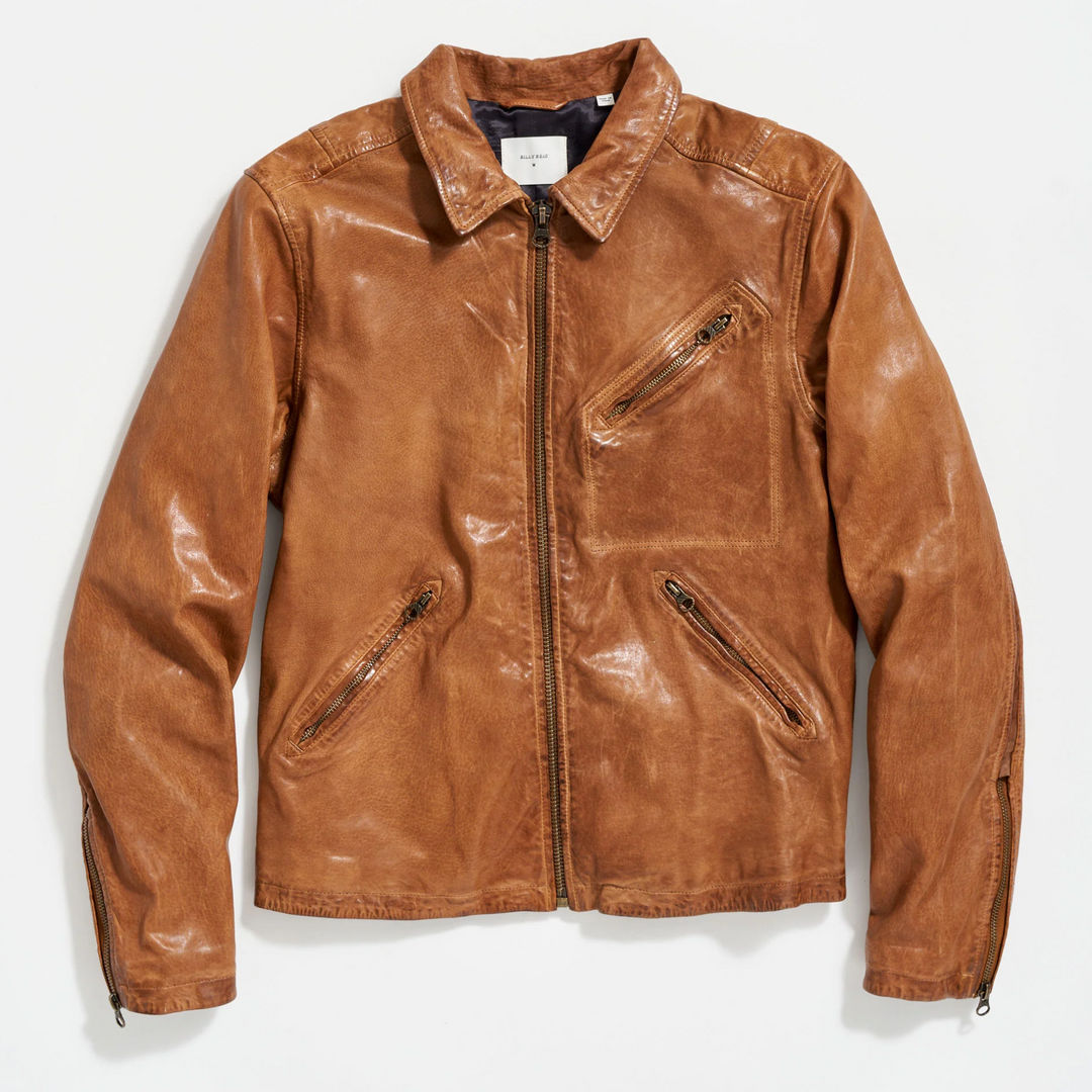 Billy Reid - Blake Leather Jacket - Saddle