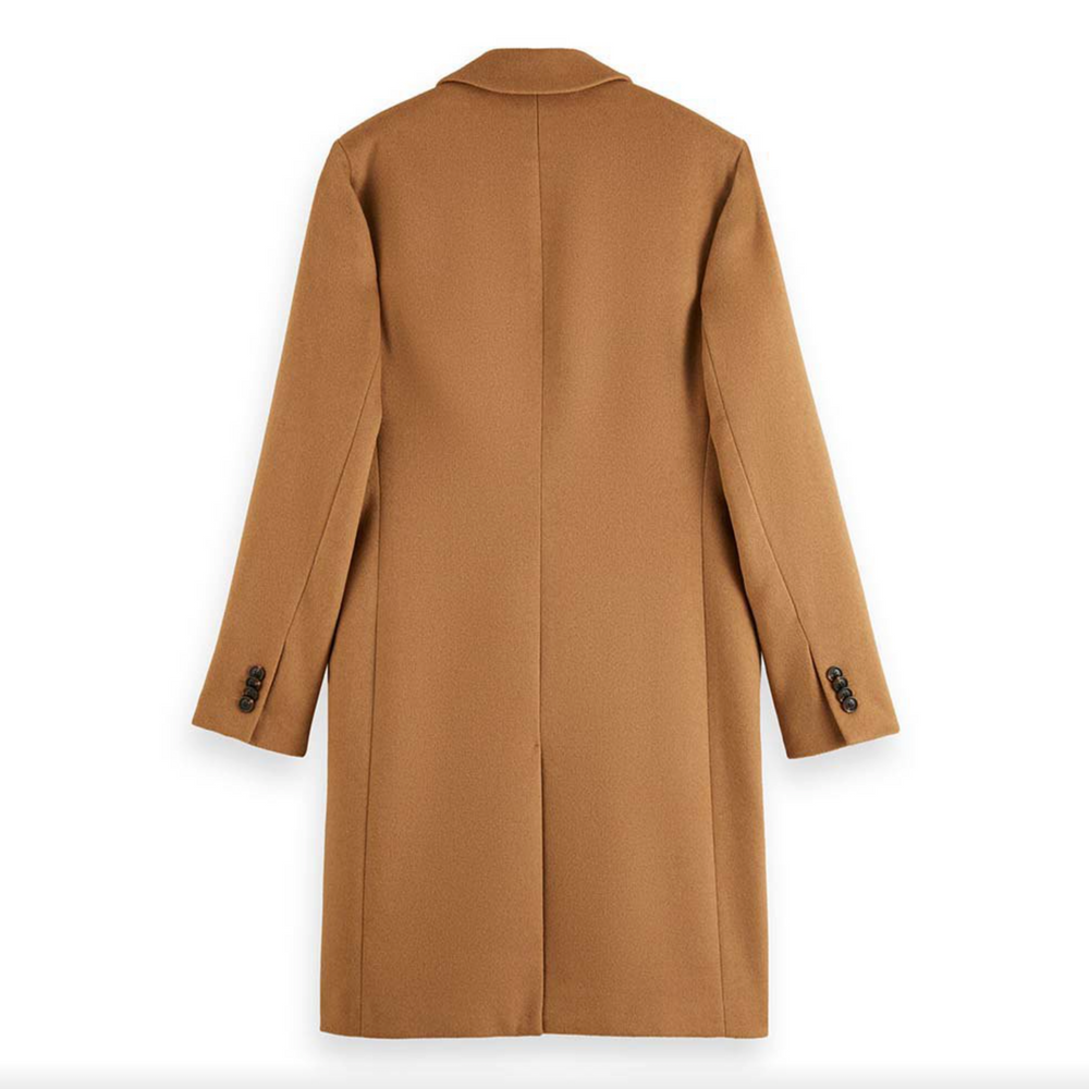 Scotch & Soda - Classic Wool Blend Overcoat - Camel