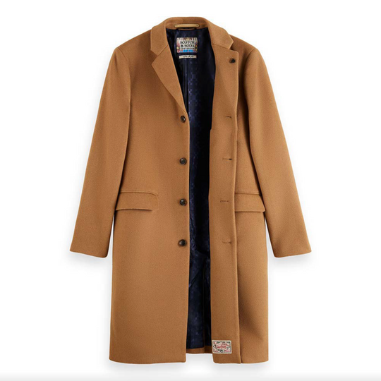 Scotch & Soda - Classic Wool Blend Overcoat - Camel