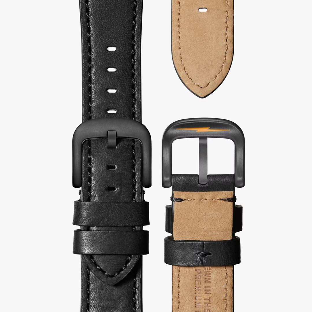 Shinola - Runwell Sub Second 41mm Watch - Black Leather Strap