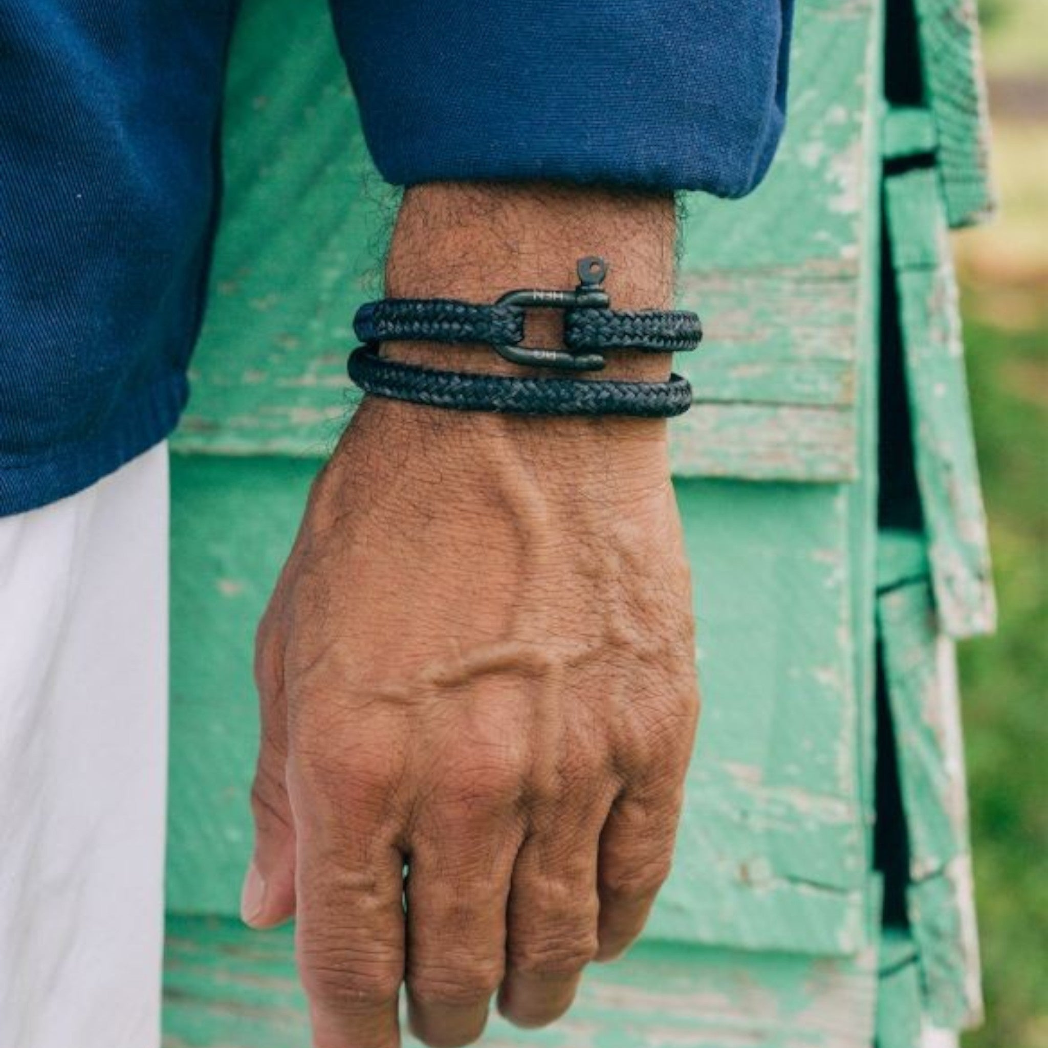 Pig & Hen - Salty Steve Bracelet -  Navy/Slate Gray/Black