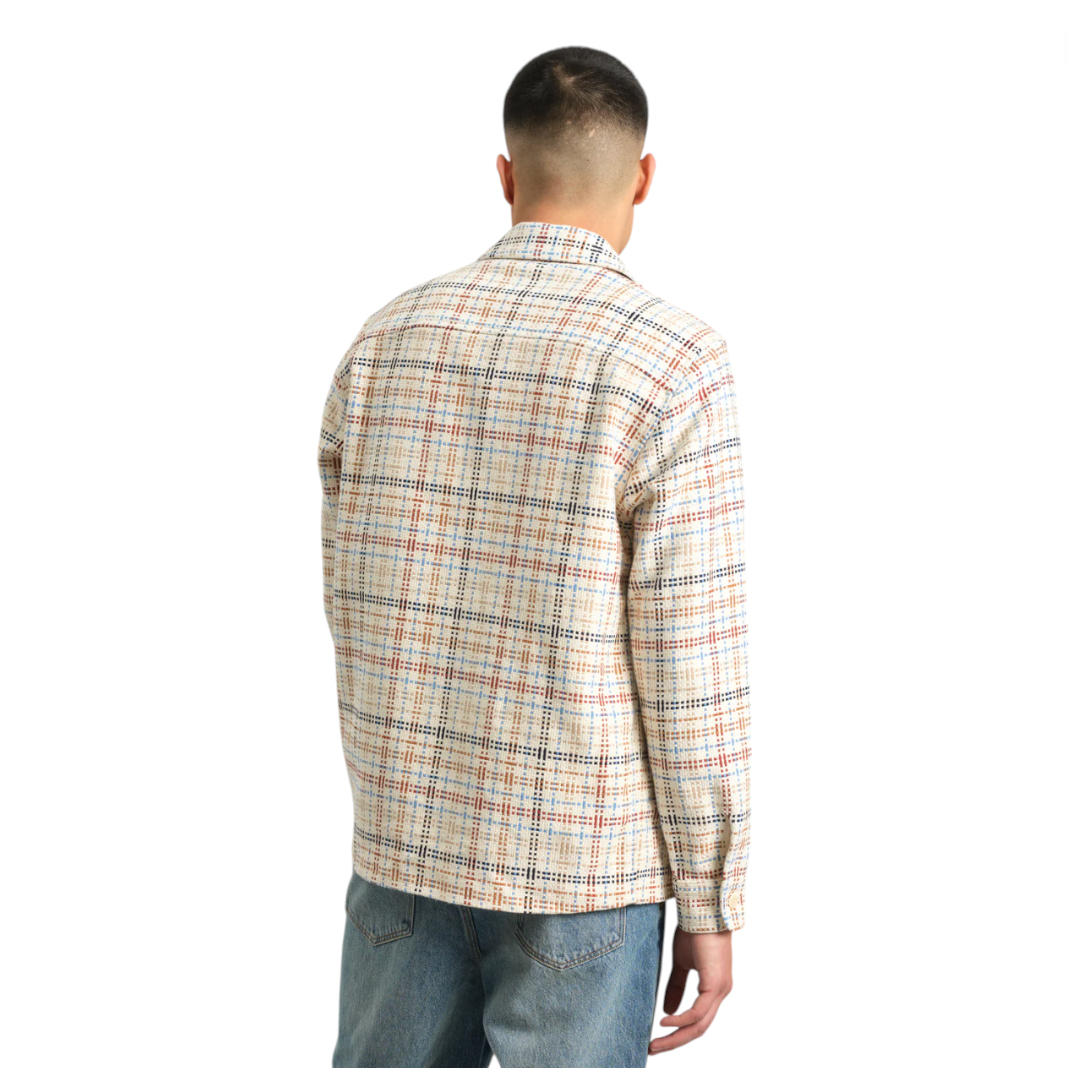Wax London - Whiting Yard Check Overshirt - Ecru / Multi