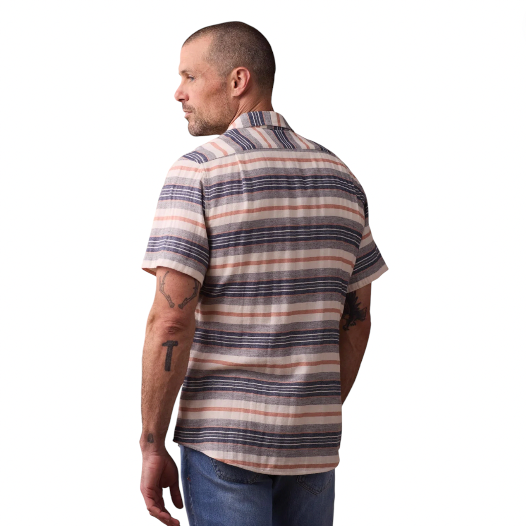 The Normal Brand - Freshwater Button Up Shirt - Adobe Rose Stripe