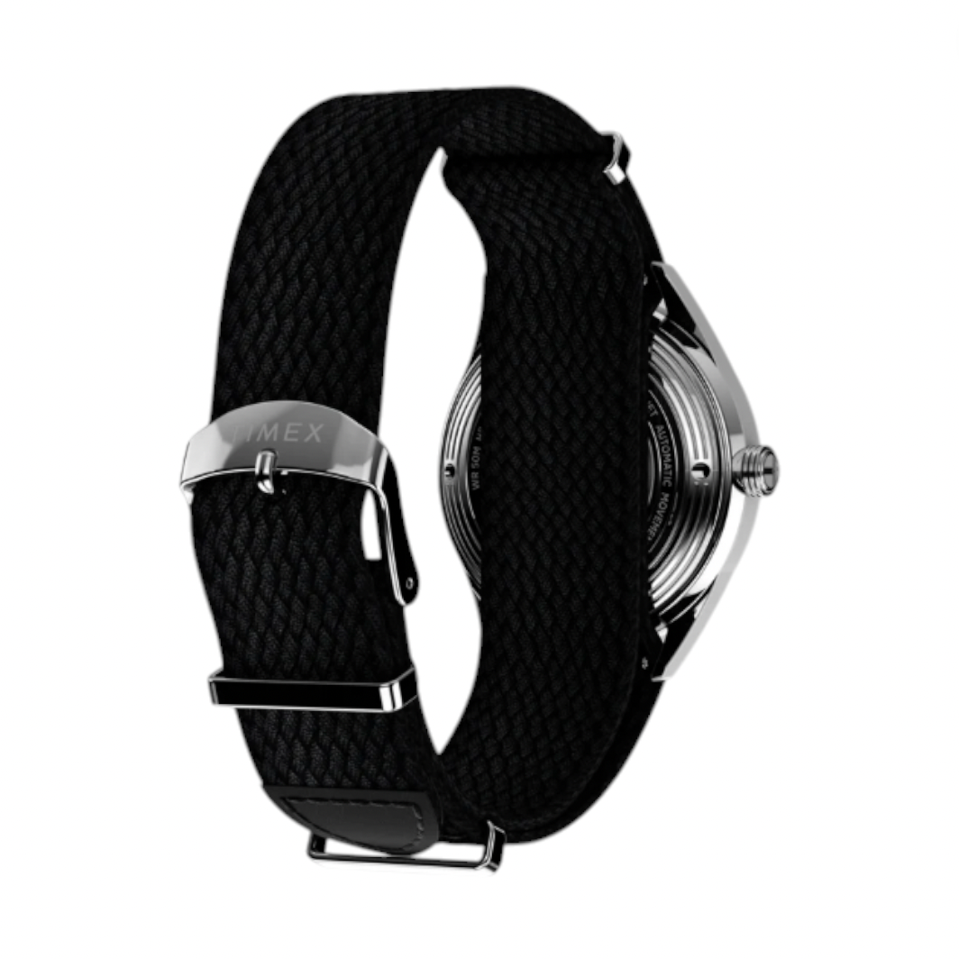 Timex - Marlin Jet Automatic 38mm Fabric Strap Watch - Black