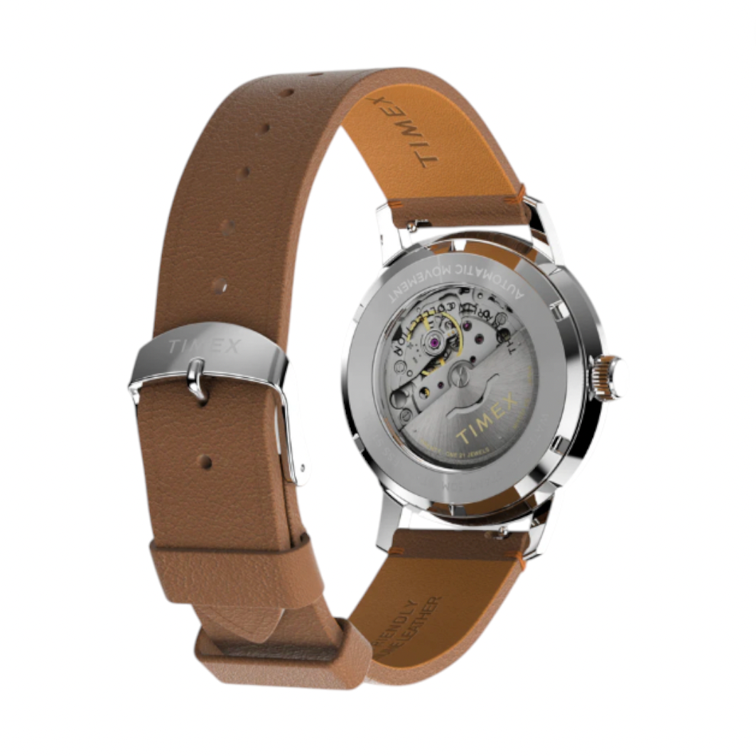 Timex - Marlin Automatic 40mm Leather Strap Watch - Brown
