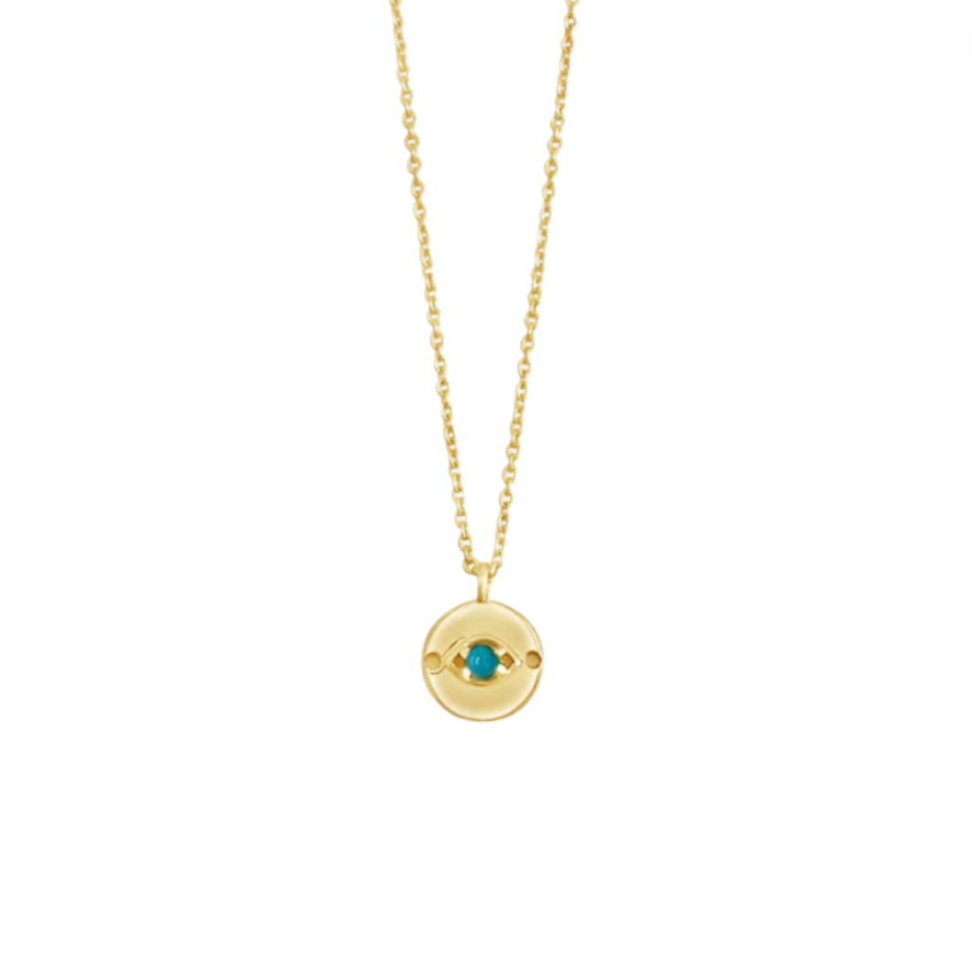Sierra Winter - Evil Eye Necklace - Gold Vermeil / Turquoise