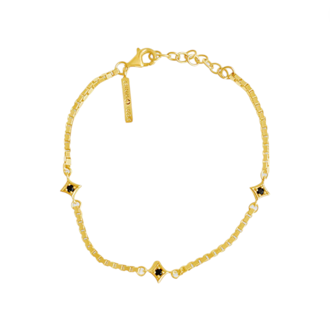 Sierra Winter - Stardust Bracelet - Gold Vermeil / Black Spinel