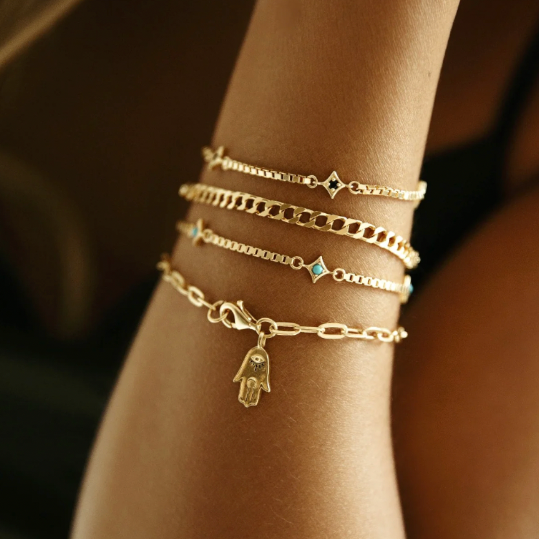 Sierra Winter - Stardust Bracelet - Gold Vermeil / Black Spinel