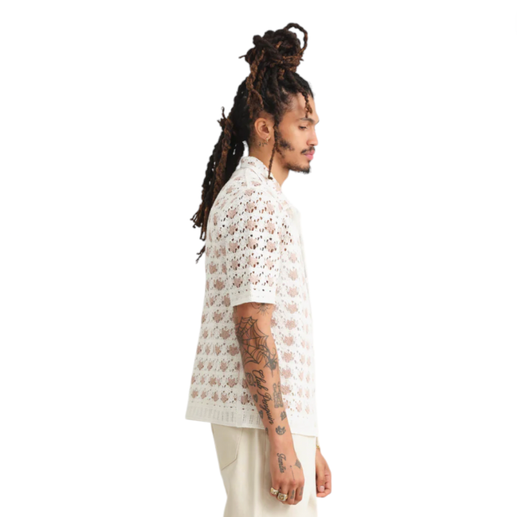 Wax London - Porto Splash Crochet Shirt - Ecru