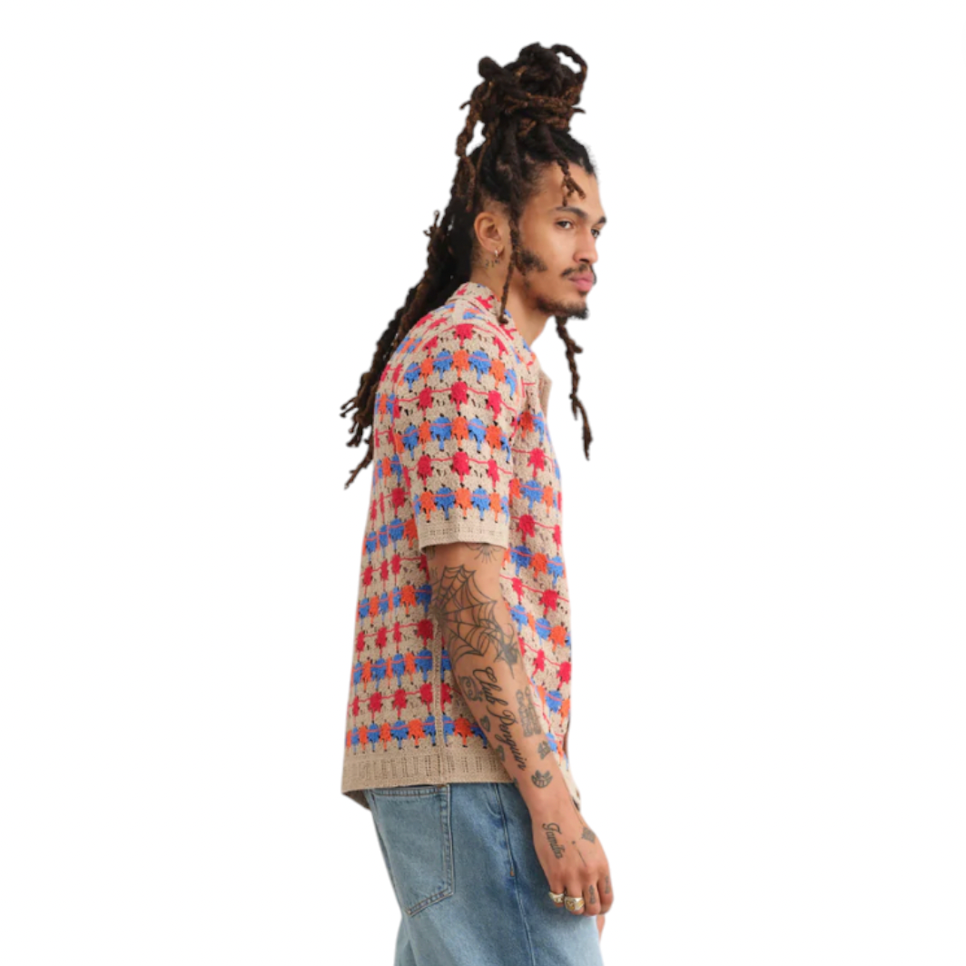 Wax London - Porto Splash Crochet Shirt - Multi