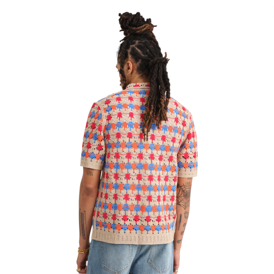 Wax London - Porto Splash Crochet Shirt - Multi