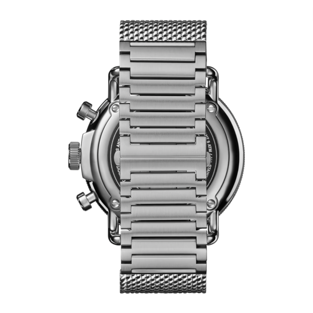 Shinola - Canfield C56 2 Eye Chrono 43mm Watch - Silver Bracelet