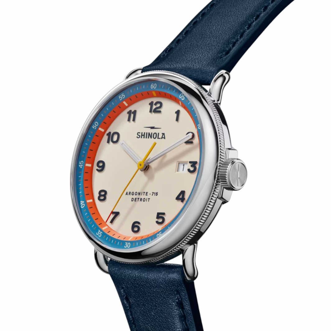 Shinola - Canfield C56 3HD 43mm Watch - Navy Leather
