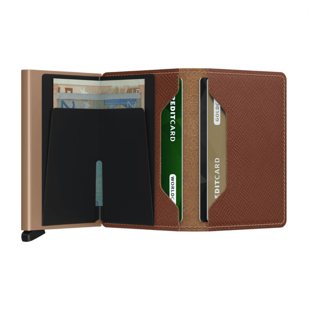 SECRID Slimwallet - Caramel Saffiano