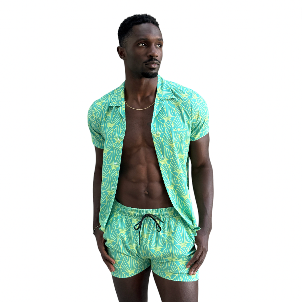 No Rudos - Lined Swim Trunks - Jazz Moderne