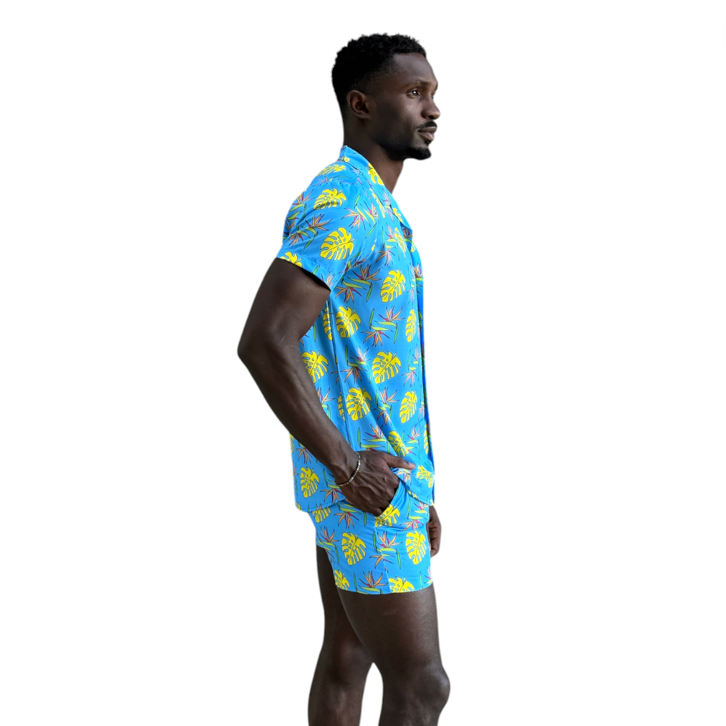 No Rudos - Short Sleeve Button Up Shirt - Paradise