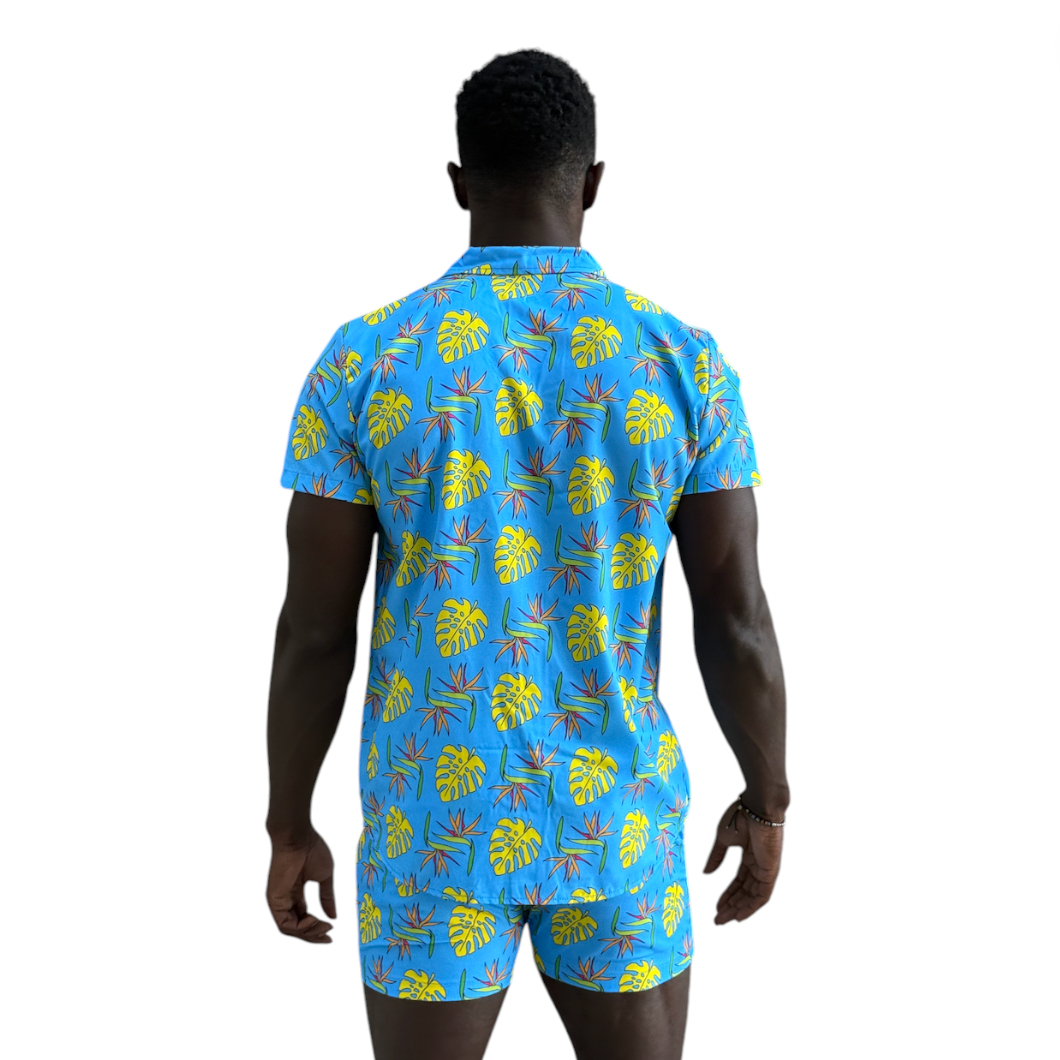 No Rudos - Short Sleeve Button Up Shirt - Paradise