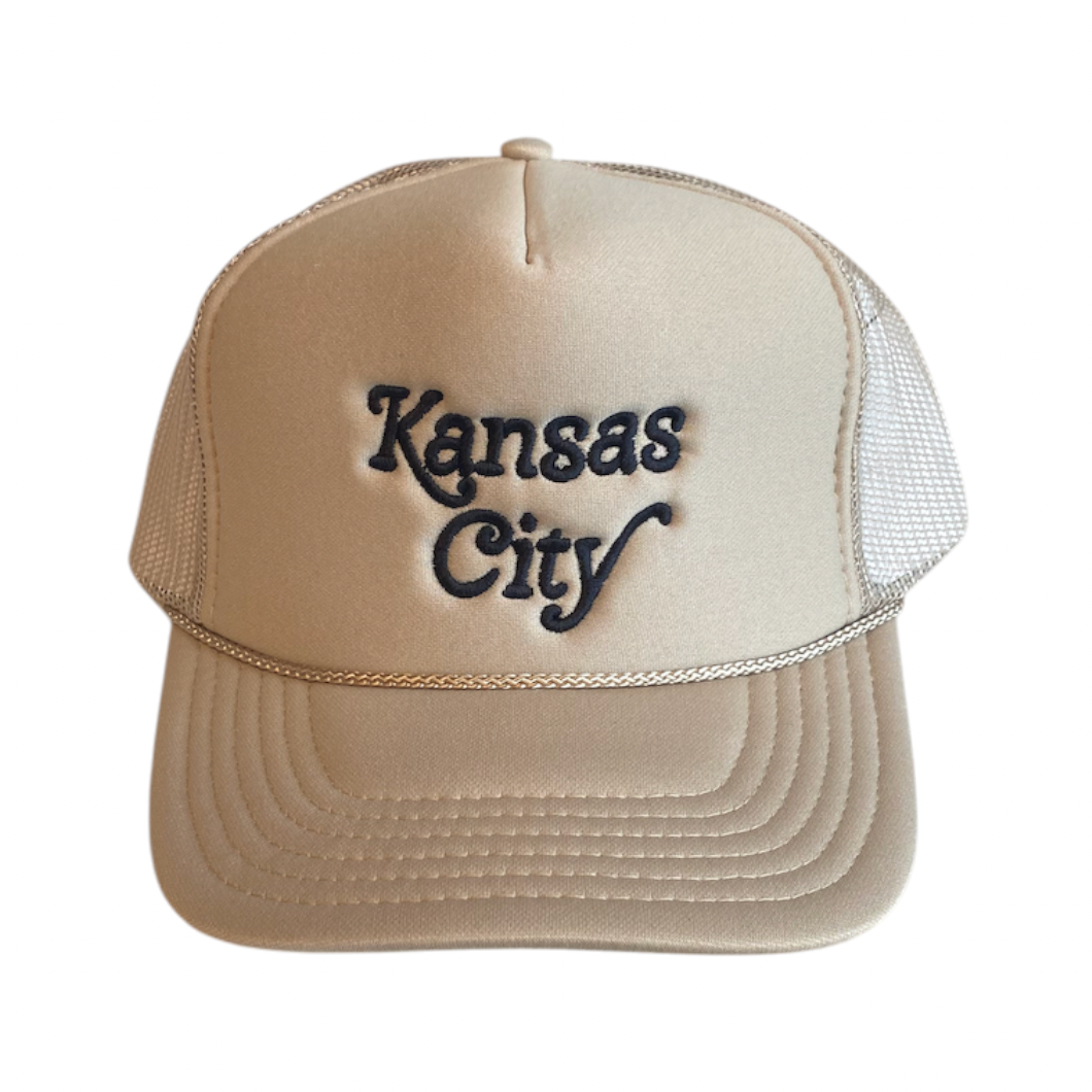 Rowdy Goods - Classic KC Trucker Hat - Embroidered - Khaki