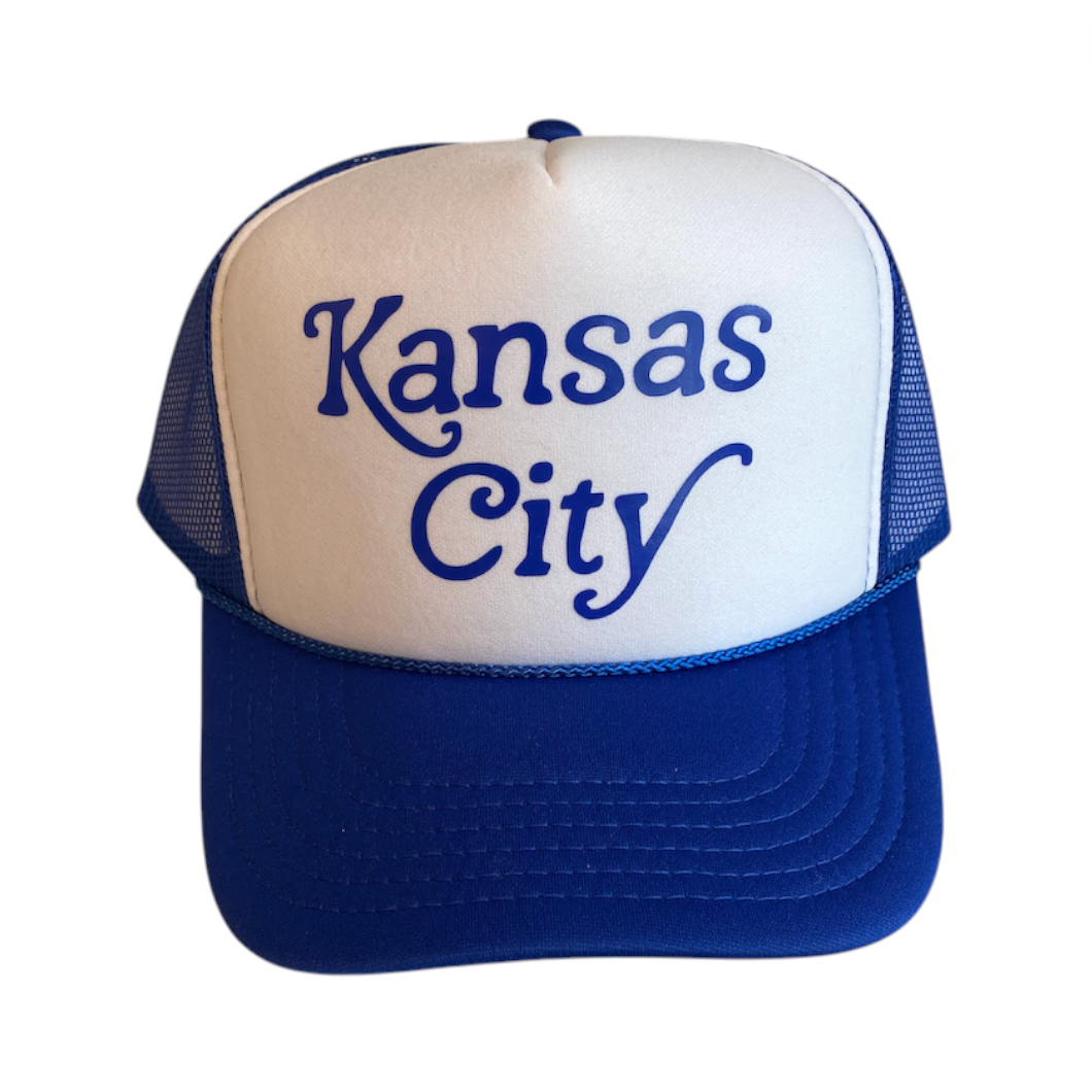 Rowdy Goods - Classic KC Trucker Hat - Royal/White
