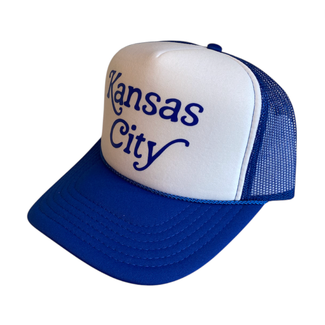 Rowdy Goods - Classic KC Trucker Hat - Royal/White