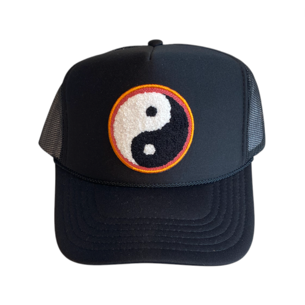 Rowdy Goods - Yin Yang Trucker Hat - Black