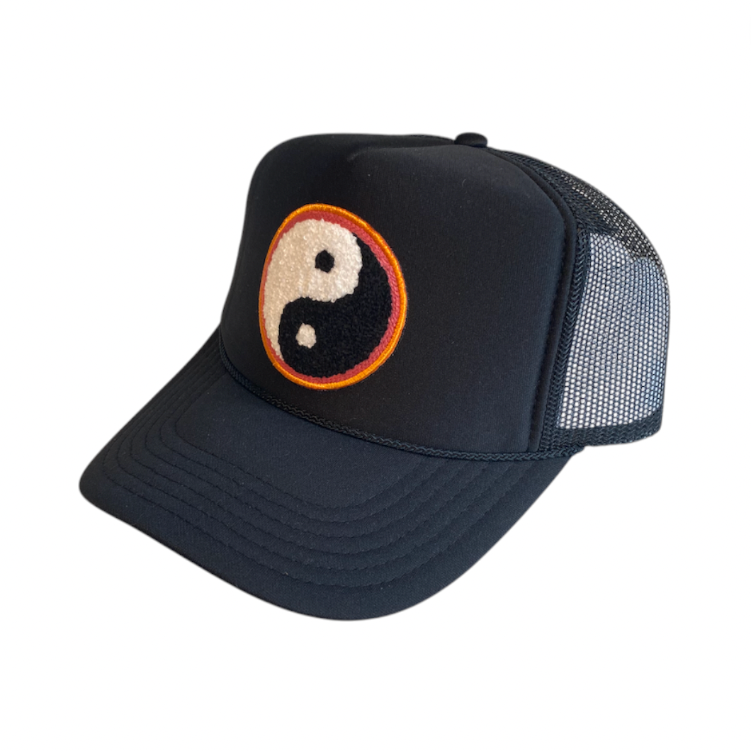 Rowdy Goods - Yin Yang Trucker Hat - Black