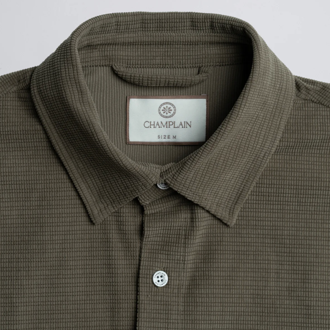 Champlain - Textured Overshirt - Olive