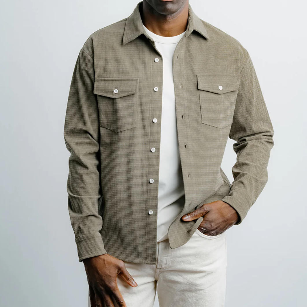 Champlain - Textured Overshirt - Olive