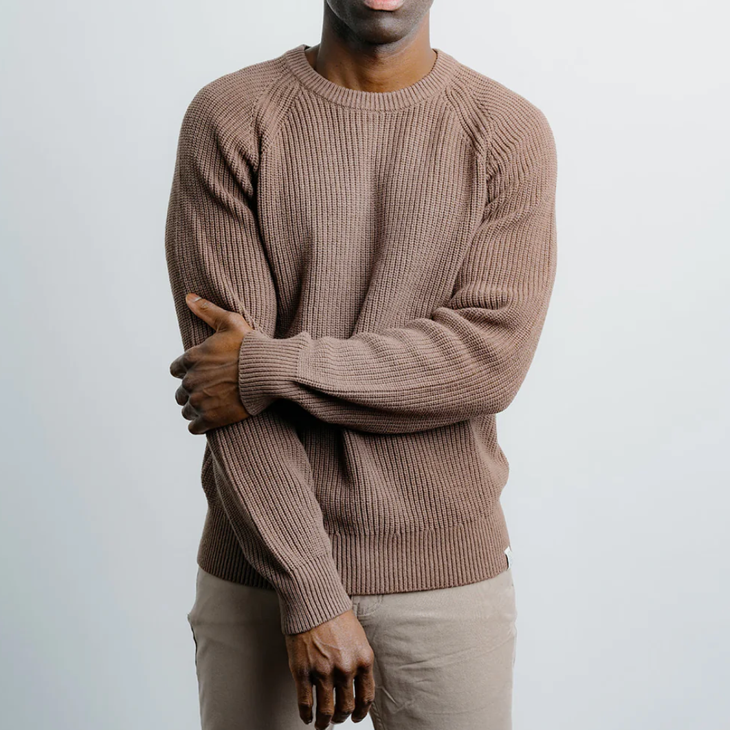 Champlain - Fisherman Sweater - Brown
