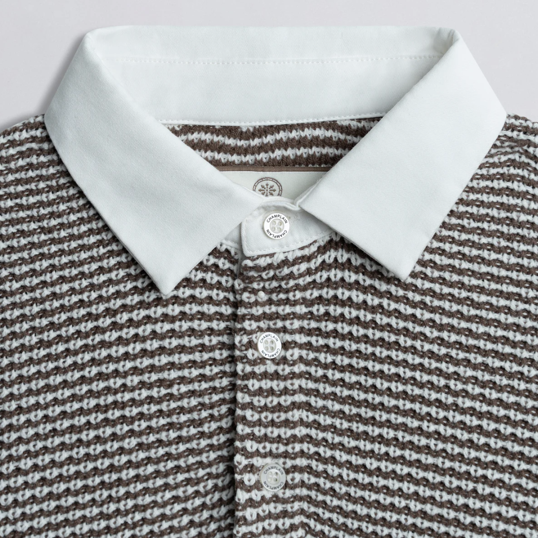 Champlain - 2 Tone Rugby Shirt - Brown