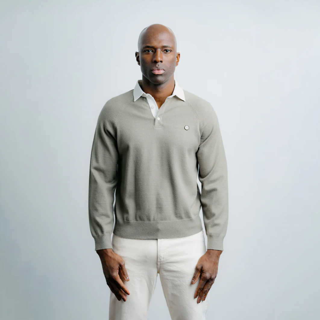 Champlain - Long Sleeve Knit Rugby Shirt - Olive