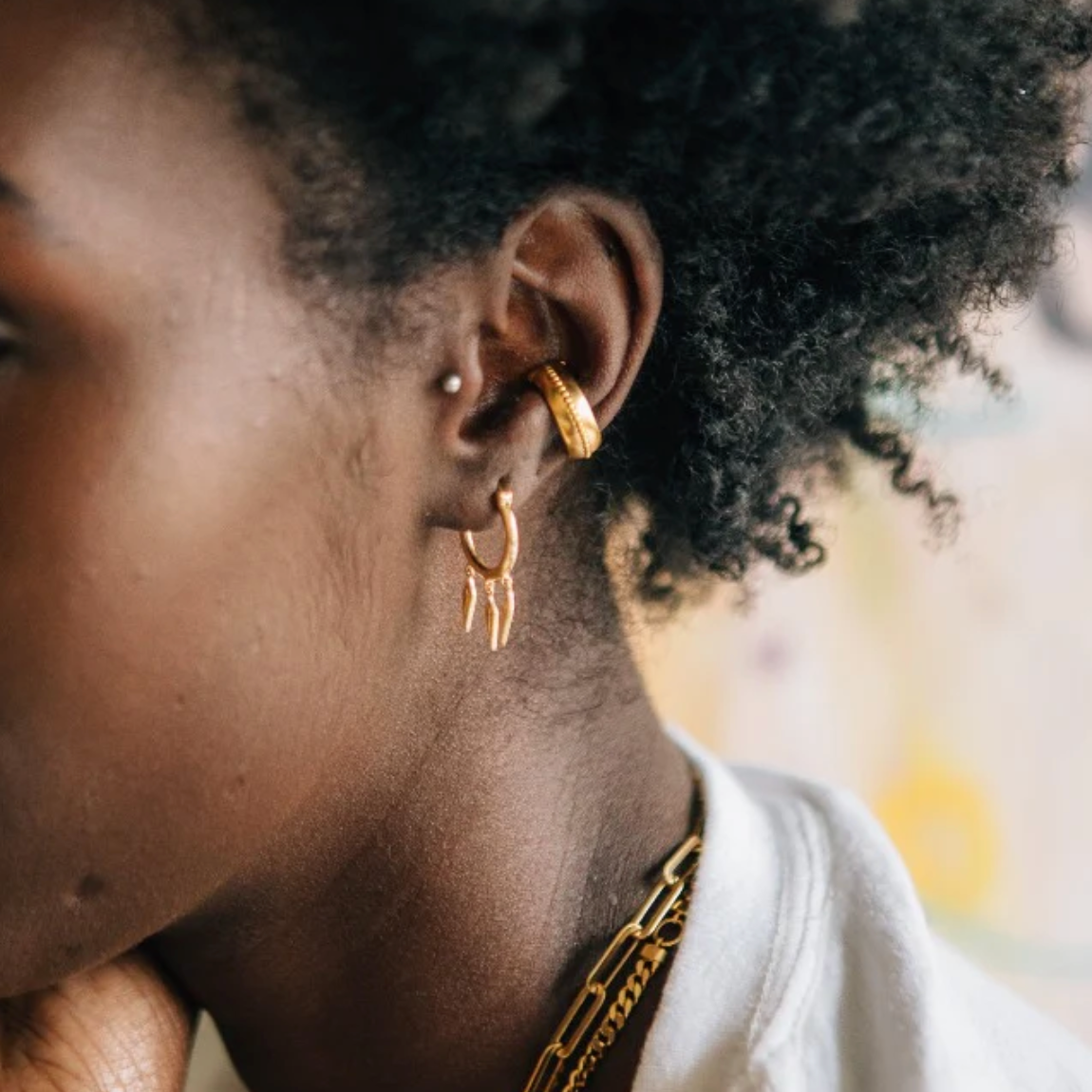 Sierra Winter - Wildfire Hoop Earrings - Gold