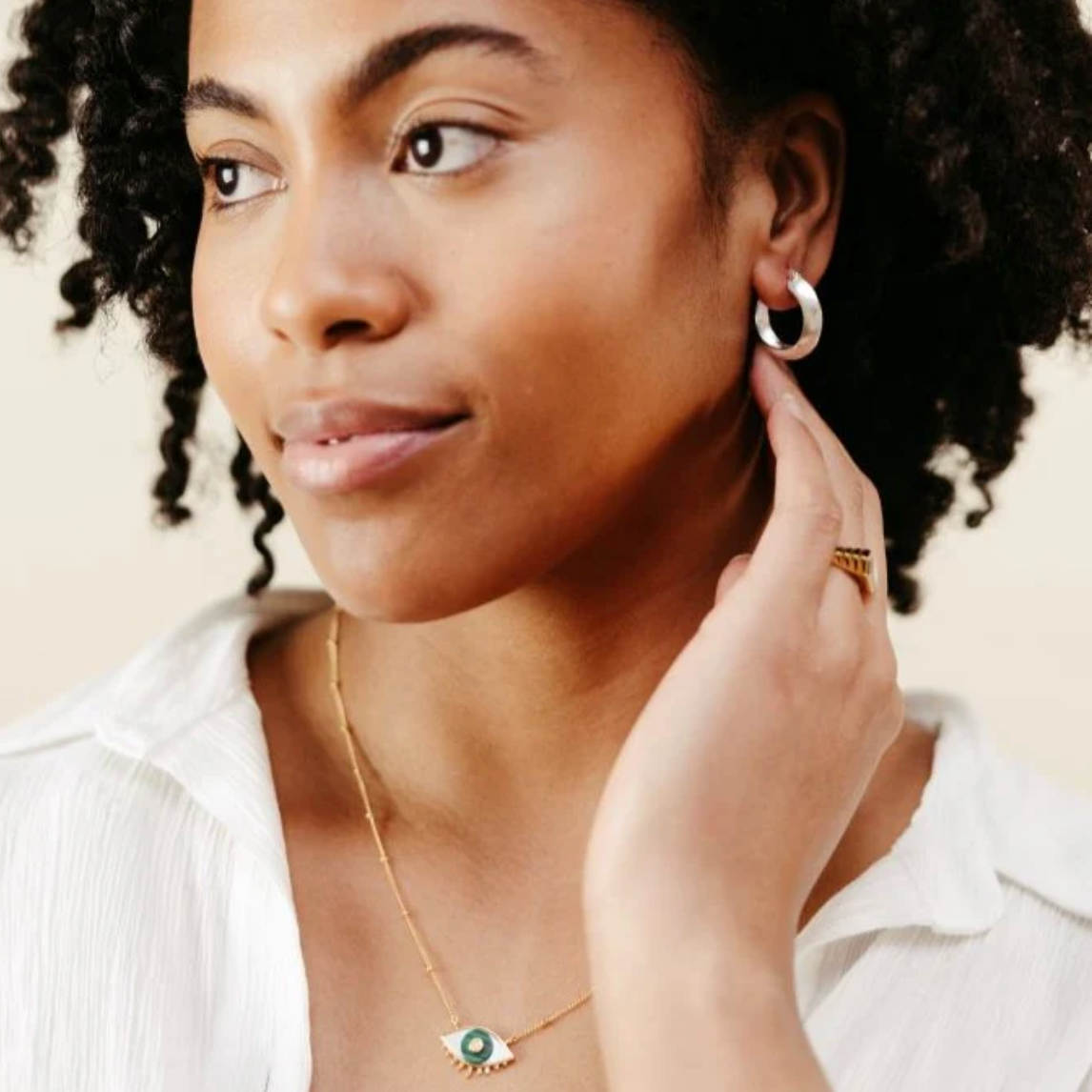 Sierra Winter - Mile High Hoop Earrings - Silver
