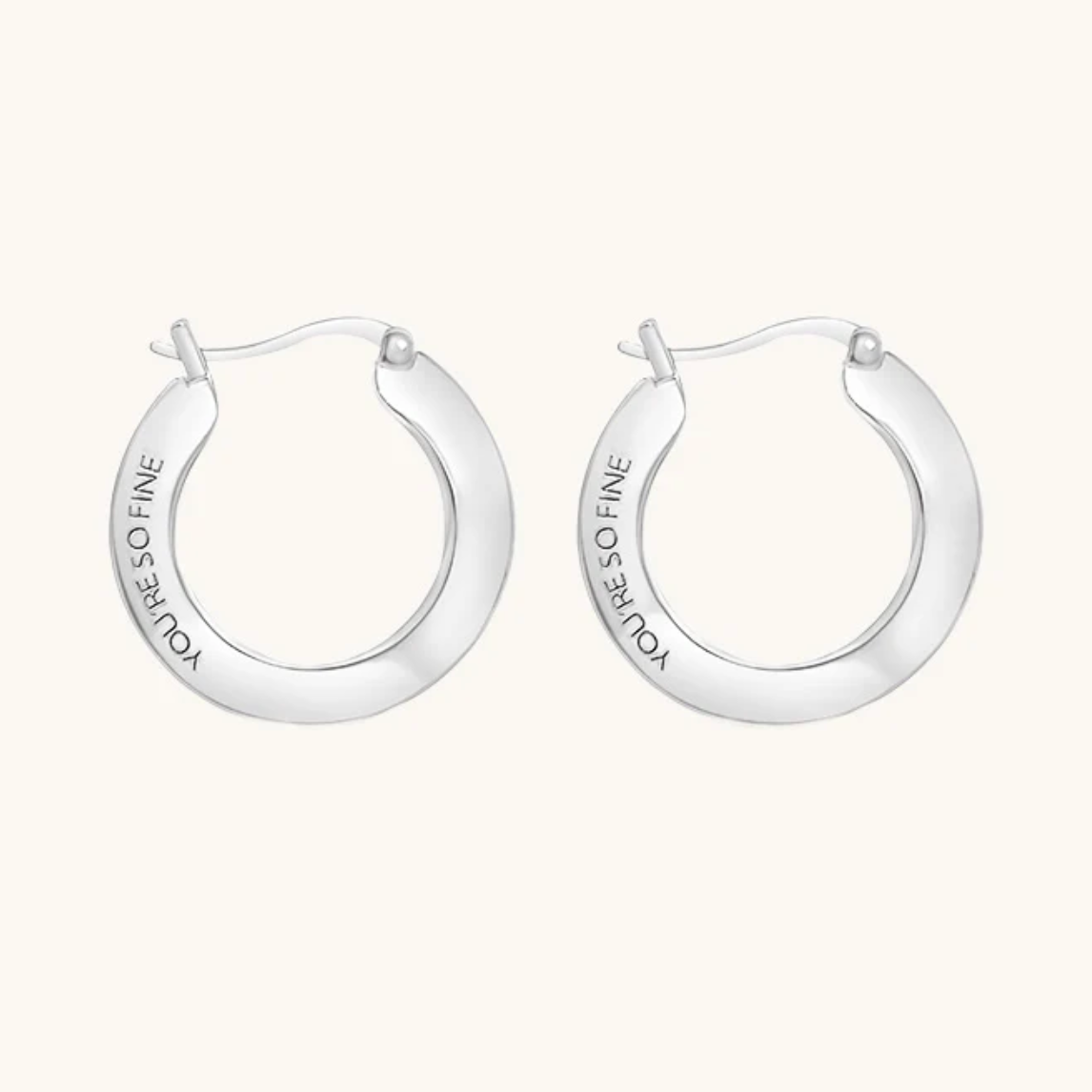 Sierra Winter - Mile High Hoop Earrings - Silver