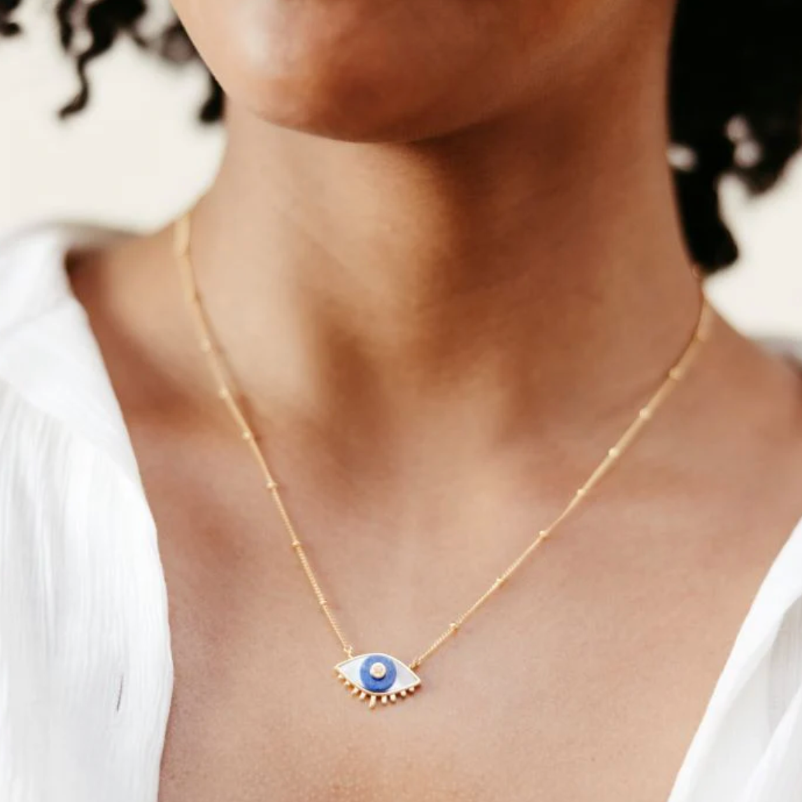 Sierra Winter - Lover's Eye Necklace - Lapis