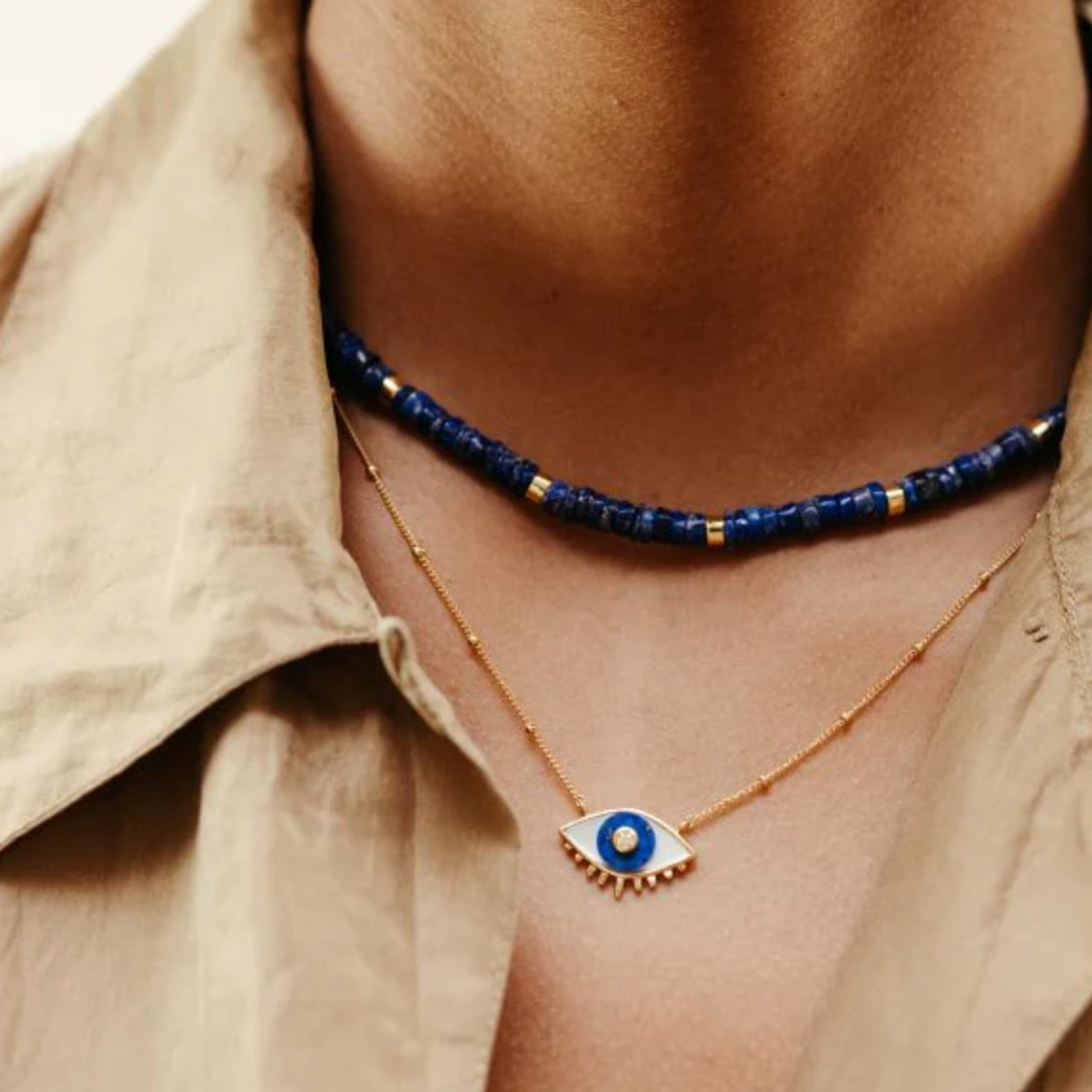 Sierra Winter - Lover's Eye Necklace - Lapis