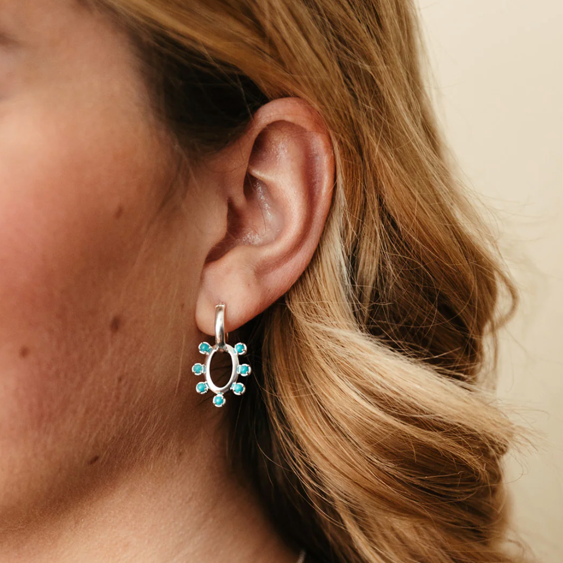 Sierra Winter - Dolly Hoop Earrings - Turquose