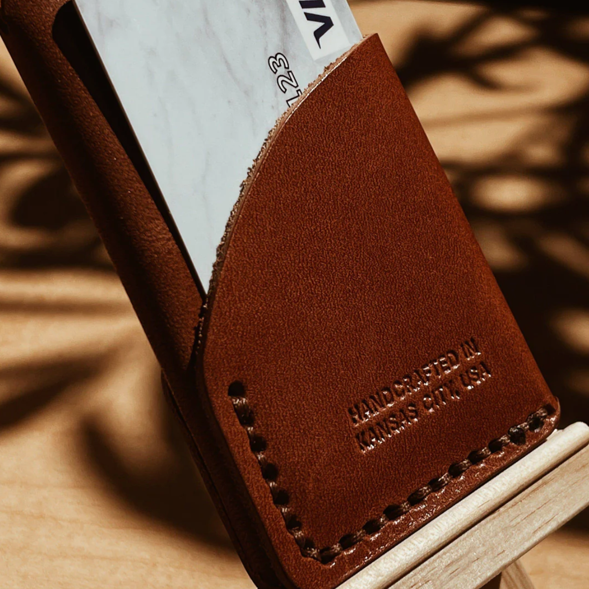 Beyond Borders Collective - Leather Wrap Wallet - Cognac