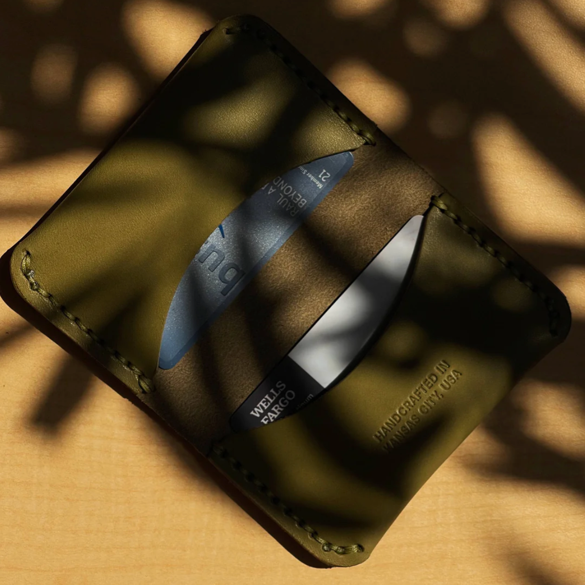 Beyond Borders Collective - Leather Bifold Wallet - Olive