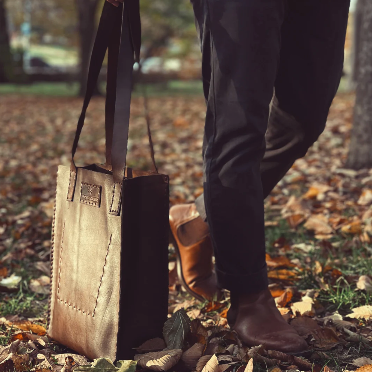 Beyond Borders Collective - Leather Tote Bag - Brown